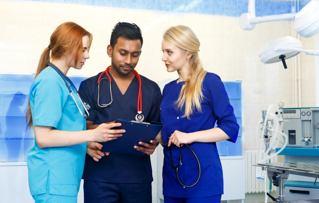 nurses talking